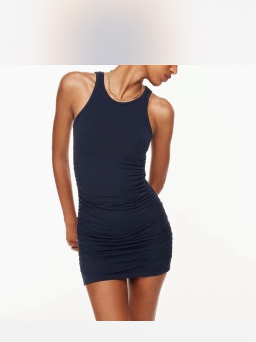 TNA Navy Racerback Bodycon Mini Dress